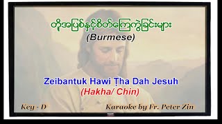 Zeibantuk Hawi Tha Dah Jesuh Karaoke key D by Fr Peter Zin [upl. by Yentyrb]