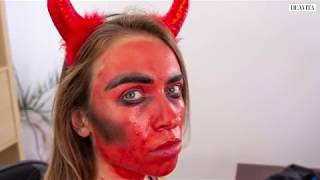 Maquillage diablesse pour Halloween  tuto facile à faire [upl. by Sharla870]