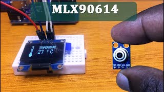 MLX90614 Noncontact Infrared Temperature Sensor with Arduino [upl. by Aihcats]