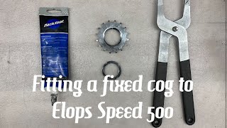 Fitting a fixed gear sprocket Elops 500 Speed [upl. by Eeslehc]