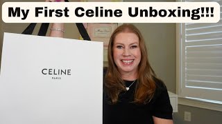 PARIS UNBOXING MY FIRST CELINE BAG HELOISE CUIR WITH WHAT FITS AND MOD SHOTS [upl. by Annekcm649]