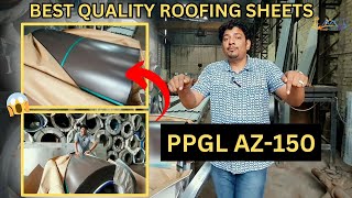 BEST QUALITY ROOFING SHEETS  PPGL AZ 150 colorcoatedroofing delhi roofingsolutions [upl. by Filmore344]