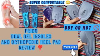 Frido Dual Gel Insoles amp Orthopedic Heel Pad Review ❤️ For uncomfortable shoes and ankle Heel pain [upl. by Ramah]