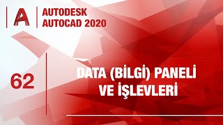 AutoCAD 2020  Ders 62 Data Bilgi Paneli ve İşlevleri [upl. by Matilda741]