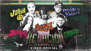 Sech Daddy Yankee J Balvin Rosalía Farruko  Relación Remix Video Oficial [upl. by Jaime660]