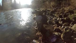 GoPro Steelhead Fishing Bogachiel River Dec 2014 [upl. by Ailin665]