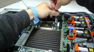 IBM System x3550 M4 Remove Heat Sink Rentention Module [upl. by Wilbur]