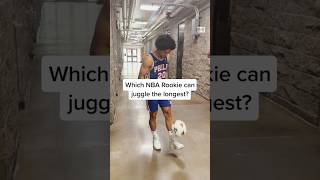 Which NBA rookie has the best juggling skills ⚽️ [upl. by Combes711]