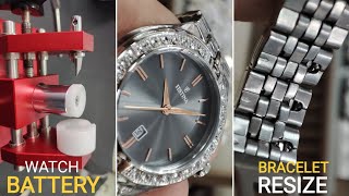 HOW TO RESIZE FESTINA WATCH BRACELET AND BATTERY REPLACEMENT [upl. by Aetnuahs]