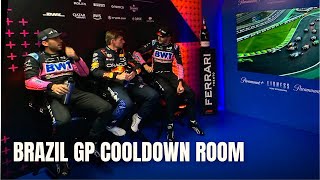 Max Verstappen and Esteban Ocon being WHOLESOME in Cooldown Room Brazil GP 2024 [upl. by Hogan]