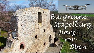 Harz von Oben Burgruine Stapelburg [upl. by Kolodgie526]