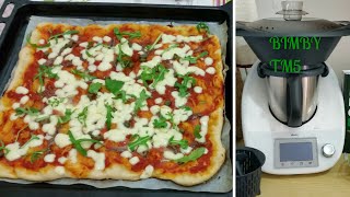 BIMBY TM5 IMPASTO PIZZA AL FARRO A LUNGA LIEVITAZIONE 15 ORE  pizza homemade [upl. by Auoy]