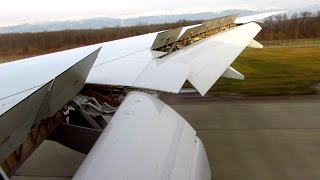 ONBOARD SWISS Boeing 777300ER  FULL FLAPS LANDING at Geneva Airport GVA Full HD [upl. by Noyahs]