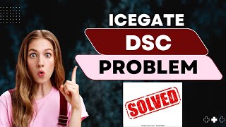 ICEGATE DSC Problem solution [upl. by Kcorb]