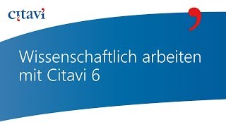 17 Erstellen Sie Ihr erstes Citavi 6 Projekt für Ihre wissenschaftliche Arbeit [upl. by Ainaled721]