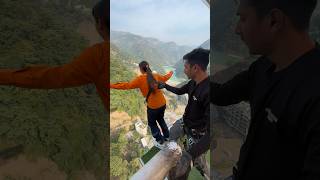 Himalayan Bungy Rishikesh bungee bungeejumping jumping adventure trending viral bungy shorts [upl. by Hairej]