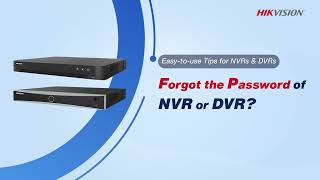 Easy to use Tips for NVRs amp DVRs — Forgot the Password of NVR or DVR [upl. by Elephus97]