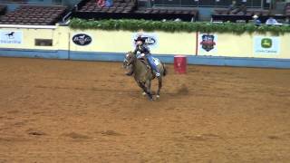 2013 AQHA WORLD SHOW  AM BARREL RACING [upl. by Auqinaj497]