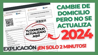 ERROR al actualizar DOMICILIO FISCAL  Solución  SAT [upl. by Branca]