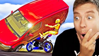 Reacting To EPIC Car Crashes in BeamNGDrive [upl. by Nerin]