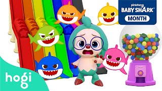 Colorful Pop It  Jingle Play  Slides｜Shark Month Special 🦈｜Hogi Pinkfong [upl. by Allicirp]