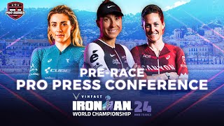 PreRace Pro Press Conference  2024 VinFast IRONMAN World Championship Nice Womens Edition [upl. by Cummins]