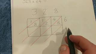 3digit X 2digit Multiplication  Lattice method [upl. by Feinberg]