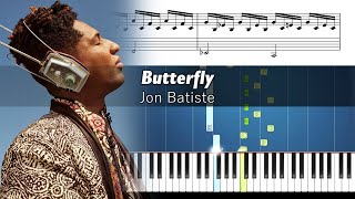 Jon Batiste  Butterfly  Accurate Piano Tutorial with Sheet Music [upl. by Lyontine]