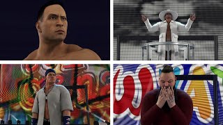 WWE 2K24 Entrances Rock 01 Bray Wyatt Rapper Cena Shamrock Angle HBK 9409 Rollins 15 amp More [upl. by Ruth]