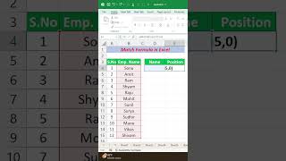 Match Formula in MS Excel  Match function in excel matchexcel exceltips exceltricks newexcel [upl. by Hervey]