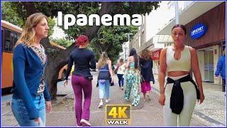 【4K】WALK 🇧🇷 IPANEMA Visconde de PIRAJA  Rio de Janeiro BRAZIL [upl. by Nicoline]