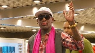 Dennis Rodman leaves for North Korea [upl. by Pollux]