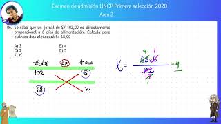 Examen de admision primera seleccion UNCP 2020 area 2 [upl. by Birkett]