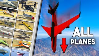 DROPPING ALL PLANES IN GTA 5 WHICH WILL REACH FIRST 8 YEAR SPECIAL [upl. by Mitzie]