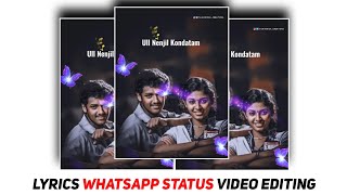 New Text Bouncing Lyrics animation In Capcut app  Whatspp status video editing tutorial in Tamil [upl. by Nytsud]