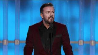 Ricky Gervais Golden Globes 2012  Kim Kardashian amp Kate Middleton Joke HD [upl. by Dinsmore380]