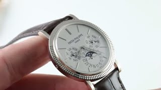 Patek Philippe Perpetual Calendar Moon Phase 5139G001 Luxury Watch Review [upl. by Reldnahc]