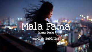 Mala Fama  Danna Paola English Lyrics [upl. by Orgalim377]