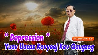 quotDepressionquot Yuav Uacas Kovyeej Kev Qaugzog  DrTxawj Teev Vaj [upl. by Airun]