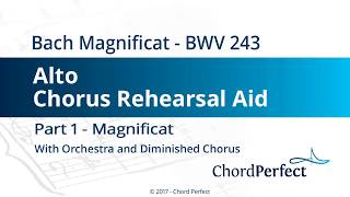 Bachs Magnificat Part 1  Magnificat  Alto Chorus Rehearsal Aid [upl. by Nicky867]