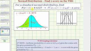 Ex 2 Find a Zscore Given the Probabilty of Z Being Greater Than a Given Value [upl. by Haibot]