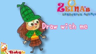 How to Draw Zeina Zeina Detective Agency BabyTV [upl. by Lednew147]