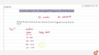 Construction of a Grouped frequency distribution [upl. by Doersten]