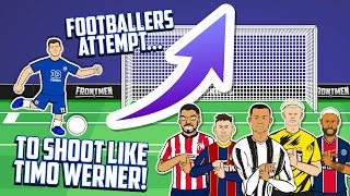 😂Footballers Attempt to shoot like TIMO WERNER😂Feat Ronaldo Messi Neymar HaalandmoreFrontmen 26 [upl. by Brentt]