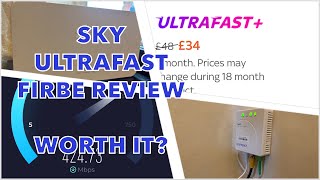 UK Sky Full Fibre Broadband Review  500mbs [upl. by Atilrac]