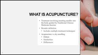 Introduction to Acupuncture part 1 [upl. by Mariette]