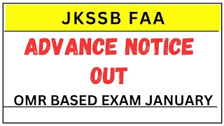 JKSSB FAA EXAM DATE OUT  JANUARY 2024  COMPLETE FAA BATCH LINK IN DESCRIPTION OF VIDEO [upl. by Dewitt514]