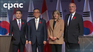 Ministers Joly and Blair hold news conference with South Korean counterparts – November 1 2024 [upl. by Sinnel]