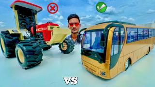 RC Swaraj 855 Tractor Vs RC Big Luxury Bus  Chatpat toy TV [upl. by Akerdnuhs]