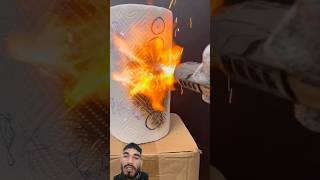 Powerful lighter vs tissue bluebox shots ytshorts [upl. by Nylqcaj]